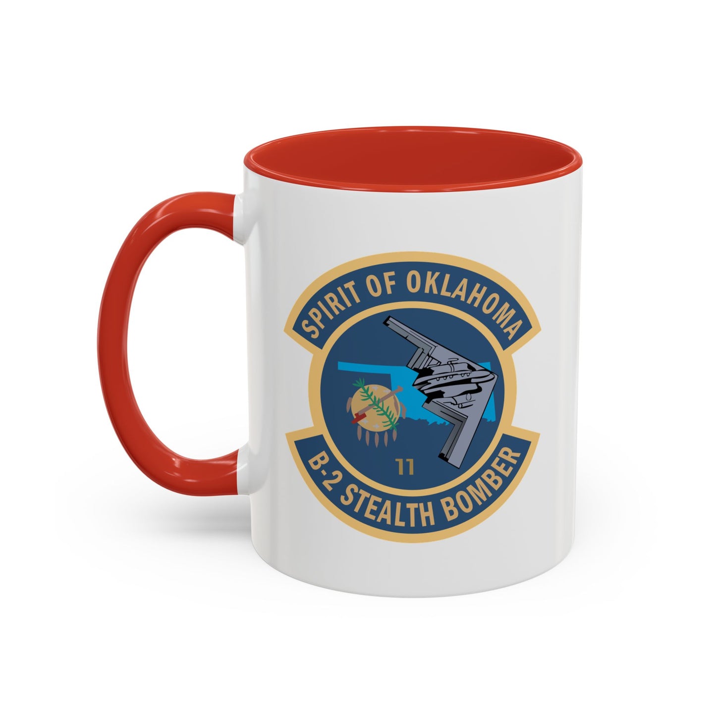 Accent Coffee Mug (11oz & 15oz) - USAF - B2 - Spirit of Oklahoma - Stealth Bomber wo txt X 300
