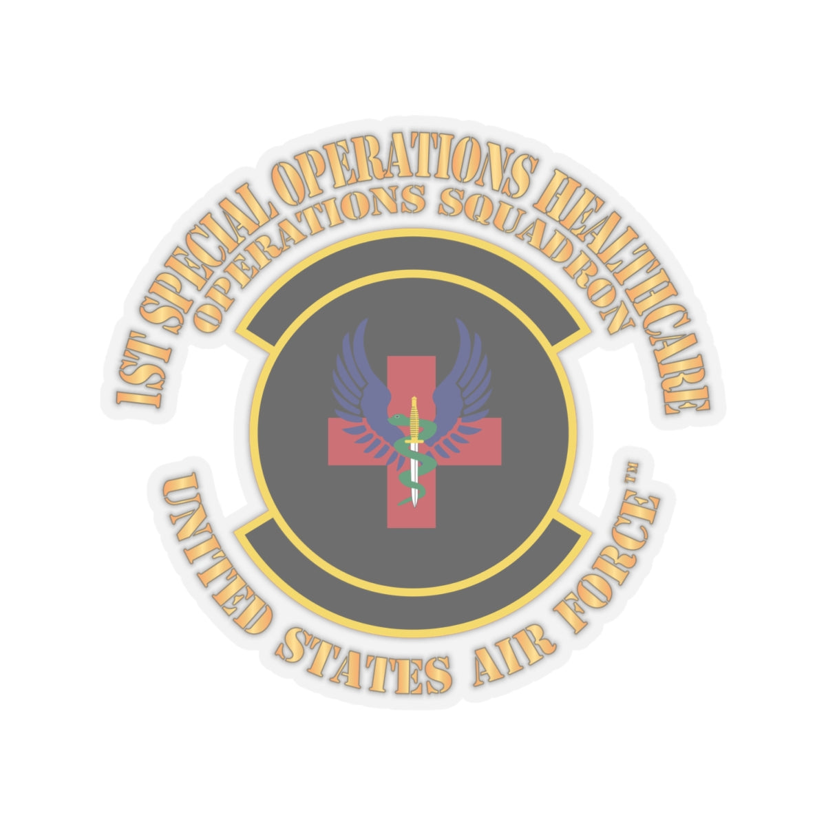 Kiss-Cut Stickers - USAF - 1st Special Operations Healthcare Operations Squadron X 300