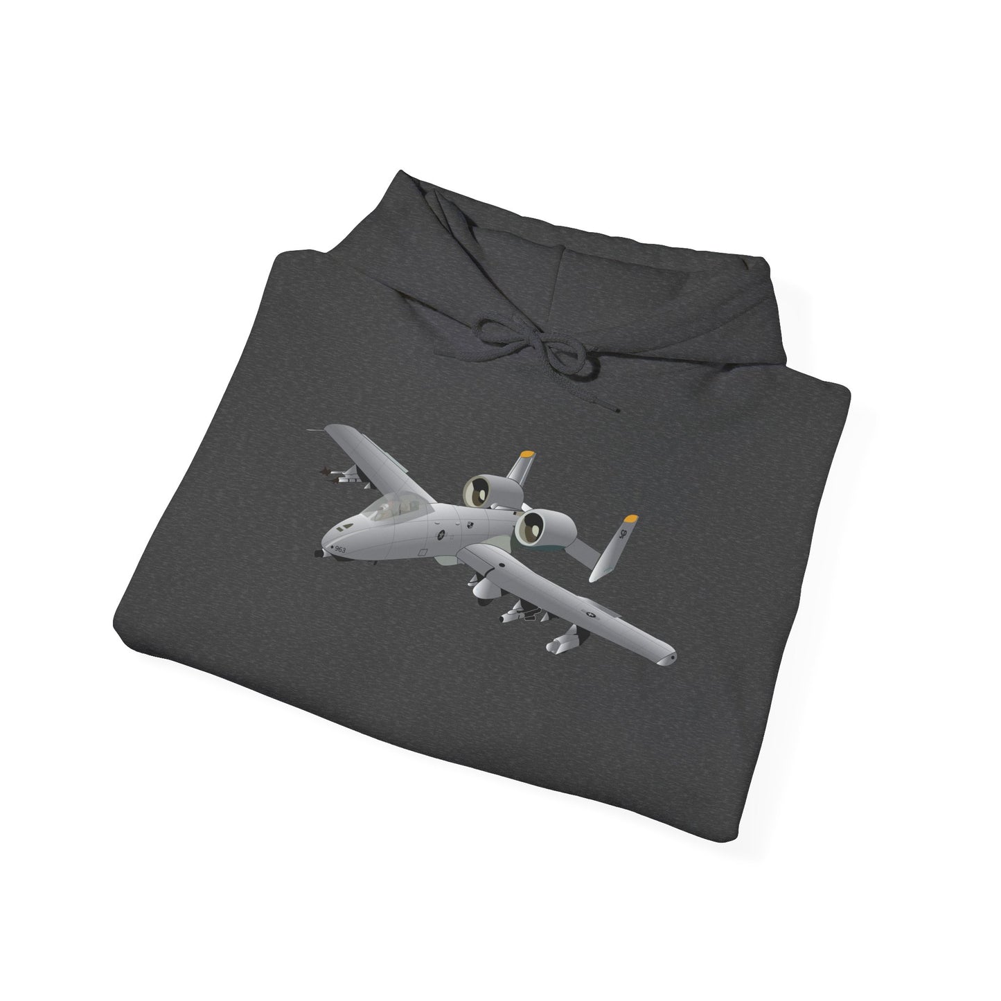 Unisex Heavy Blend Hooded Sweatshirt - Aircraft - A10 - Front - Top - Oblique X 300