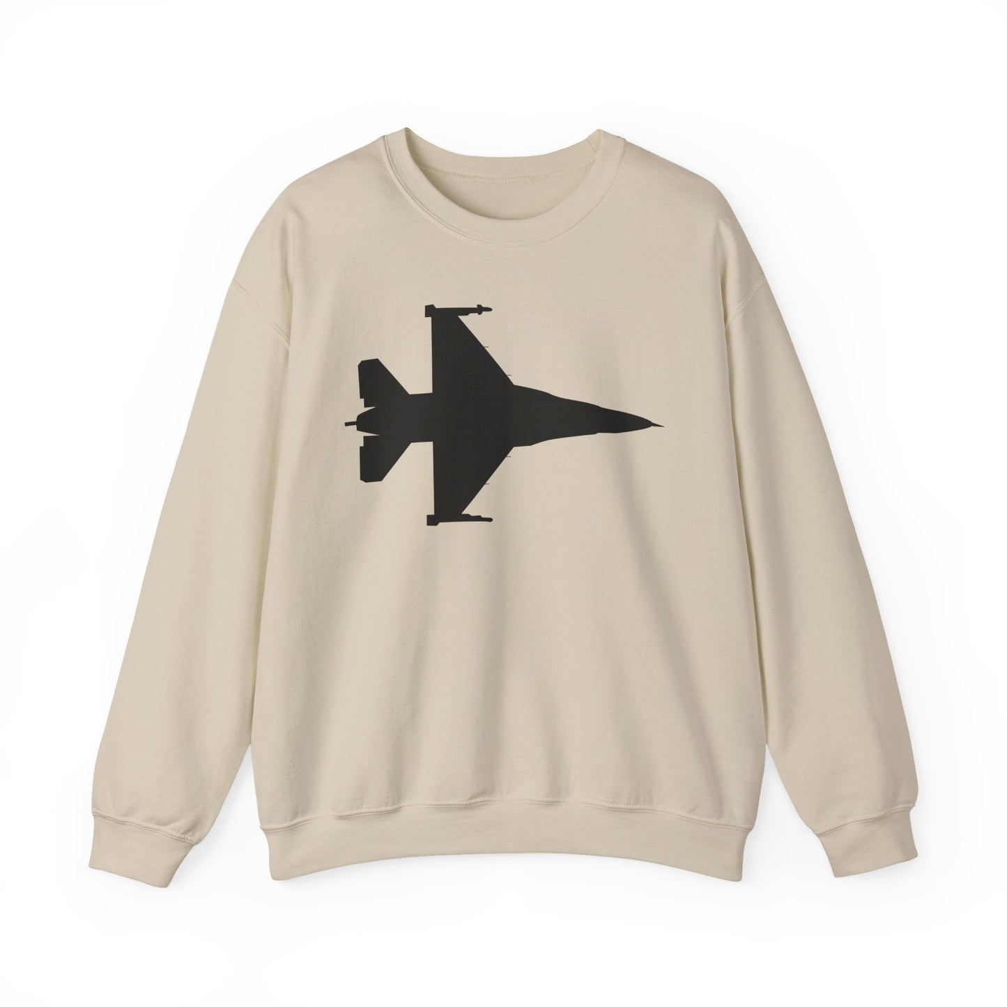 Crewneck Sweatshirt - Aircraft - F-16 -Top - Silhouette - wo Txt X 300