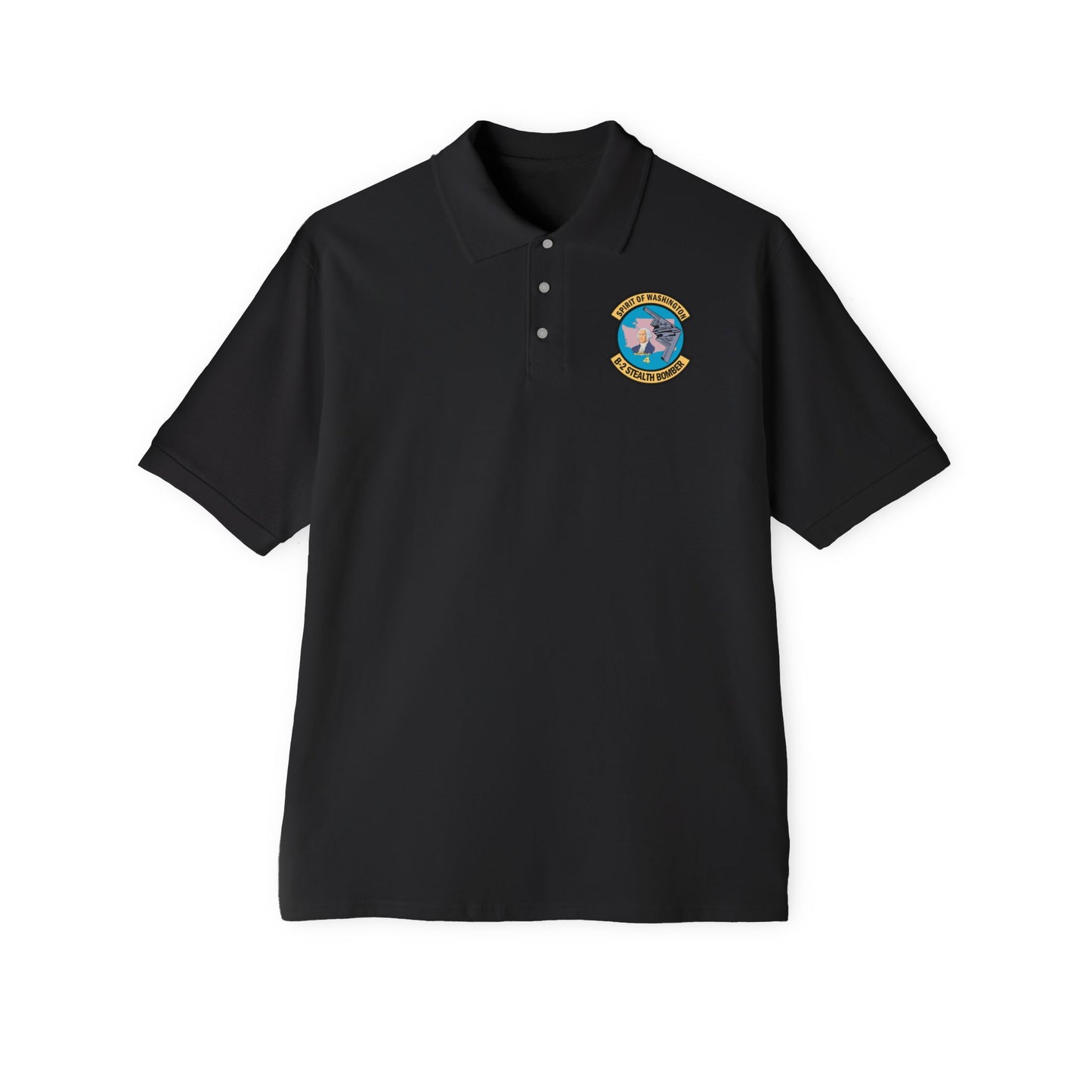 Men's Piqué Polo - USAF - B2 - Spirit of Washington - Stealth Bomber wo txt X 300