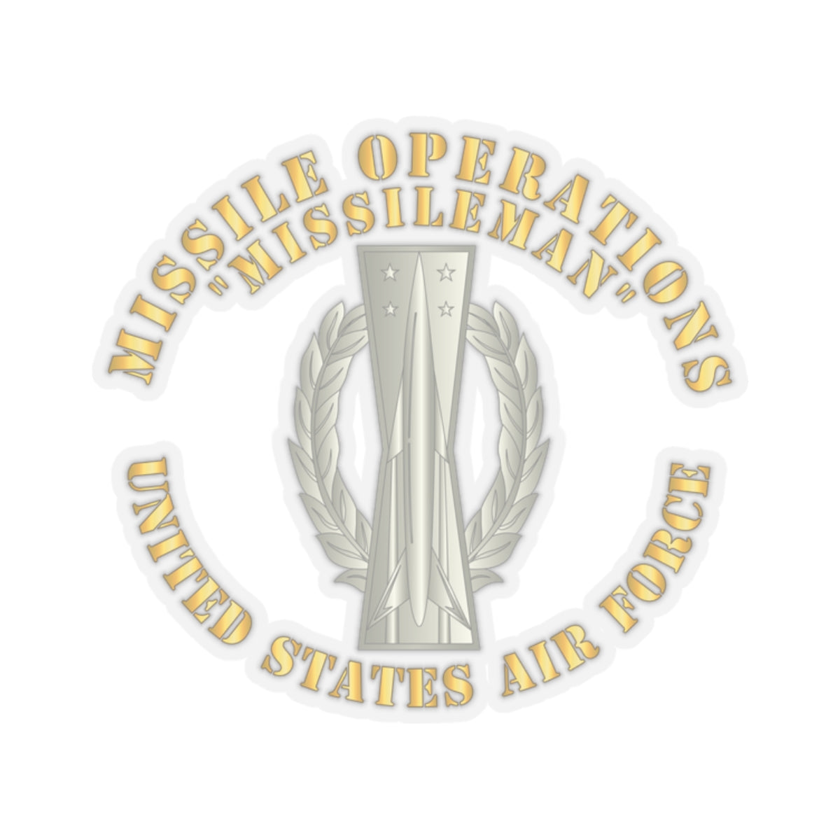 Kiss-Cut Stickers - USAF - Missile Operations - Missileman - Basic