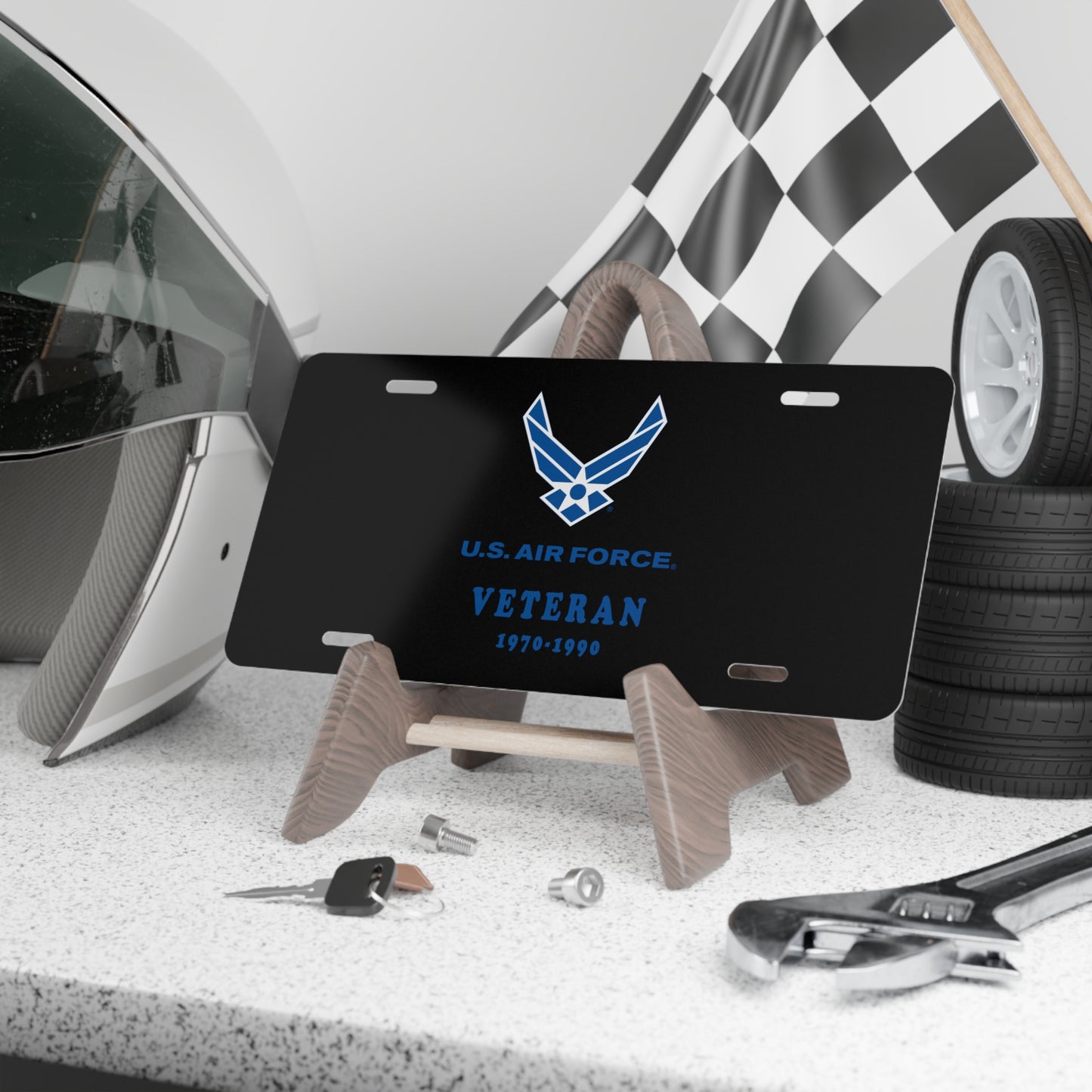 License Plate - USAF - Air Force - Veteran w years