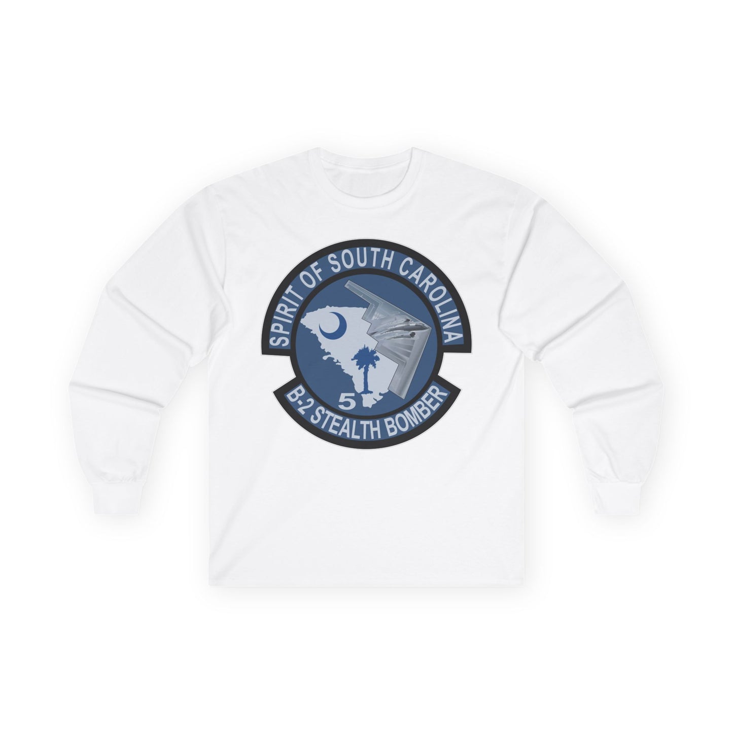 Unisex Ultra Cotton Long Sleeve Tee - USAF - B2 - Spirit of South Carolina Stealth Bomber wo Txt X 300