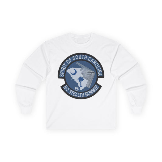 Unisex Ultra Cotton Long Sleeve Tee - USAF - B2 - Spirit of South Carolina Stealth Bomber wo Txt X 300