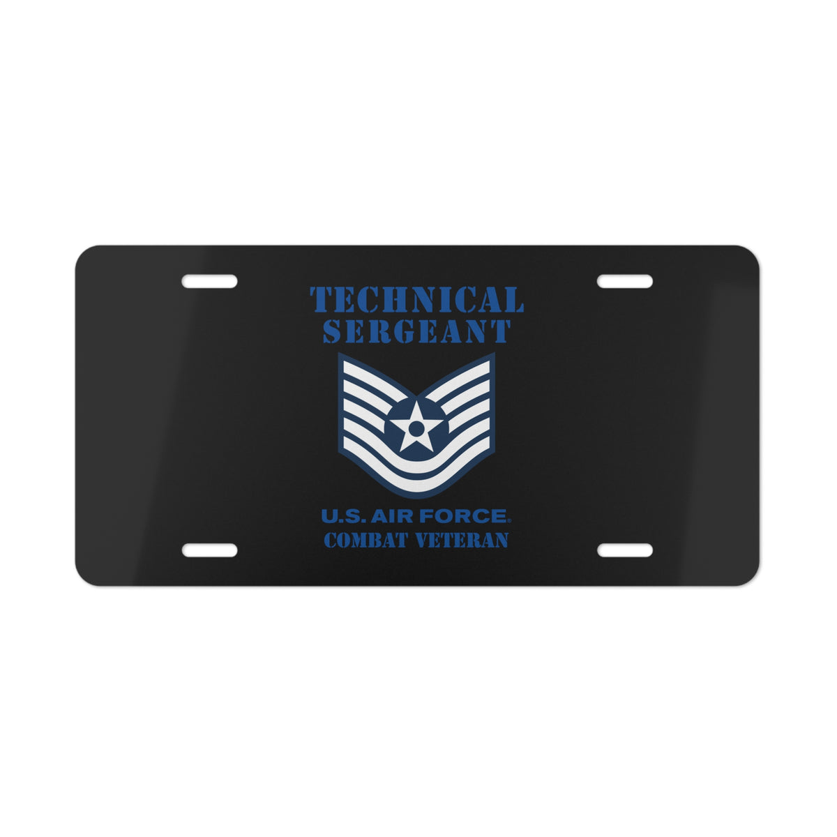 License Plate - USAF - Technical Sergeant (E6) - 2020 - Combat Veteran