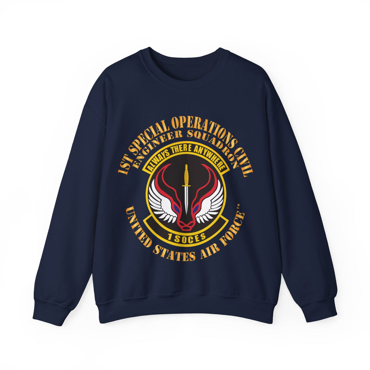Crewneck Sweatshirt - USAF - 1st Special Operations Civil Engineer Sq X 300