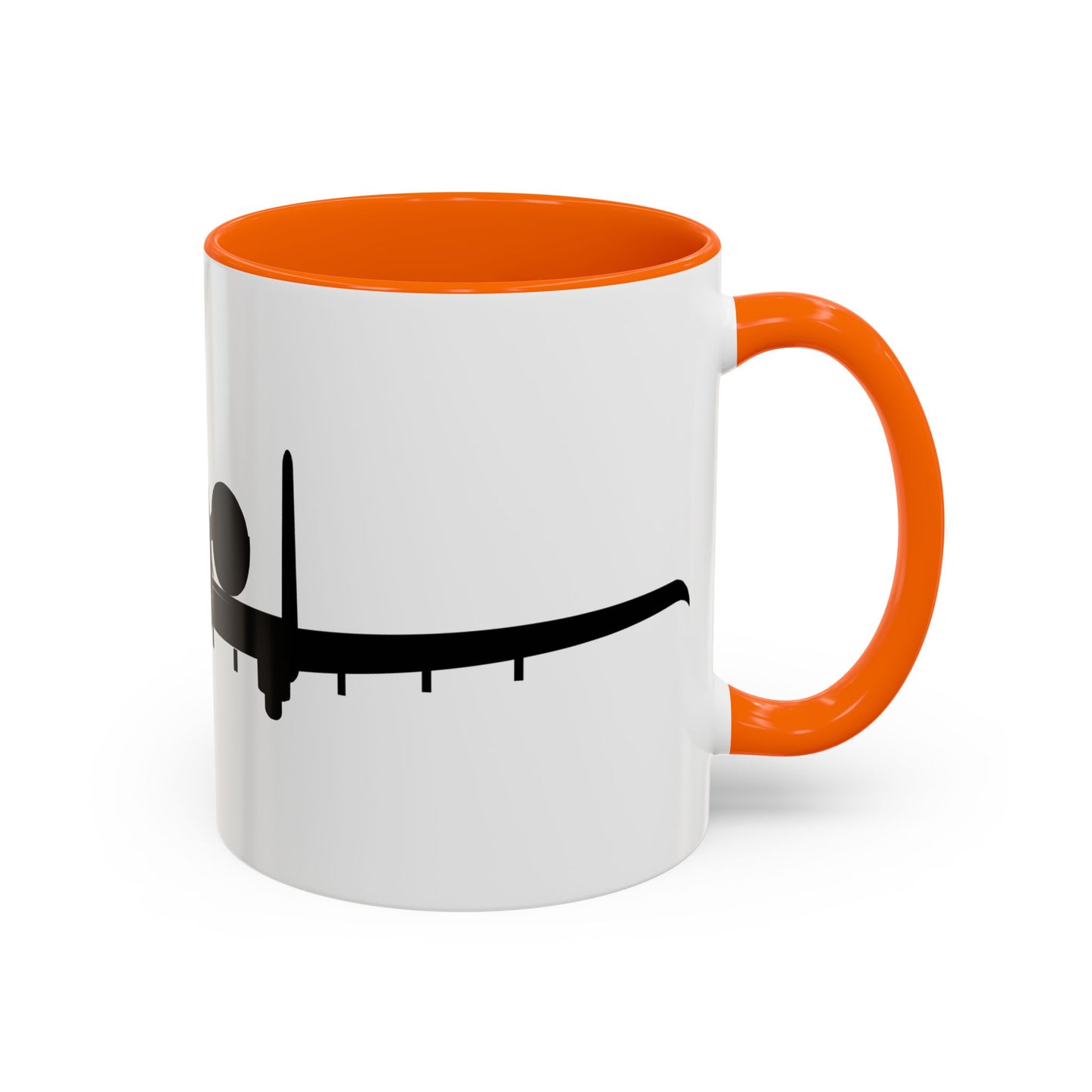 Accent Coffee Mug (11oz & 15oz) - Aircraft - USAF - A-10 Thunderbolt II - Front - Silhouette X 300
