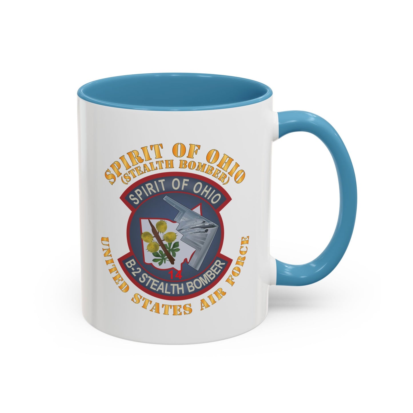 Accent Coffee Mug (11oz & 15oz) - USAF - B2 - Spirit of Ohio - Stealth Bomber X 300