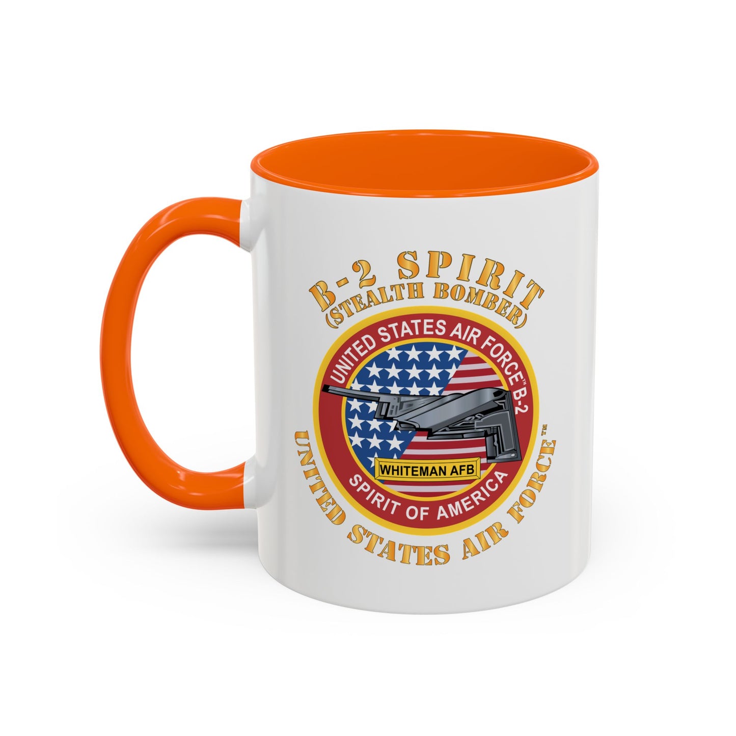 Accent Coffee Mug (11oz & 15oz) - USAF - B2 - Spirit - Stealth Bomber X 300