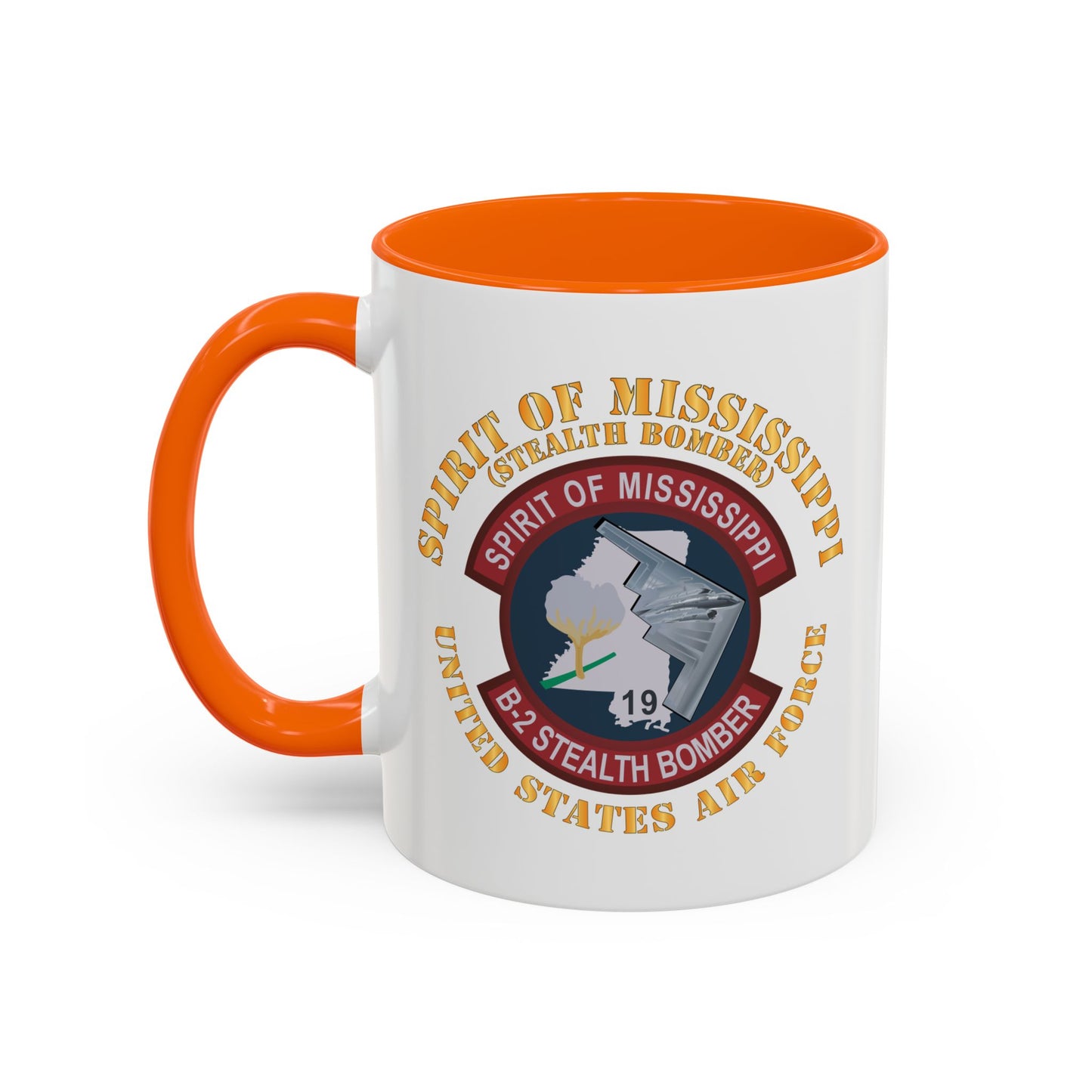 Accent Coffee Mug (11oz & 15oz) - USAF - B2 - Spirit of Mississippi - Stealth Bomber X 300