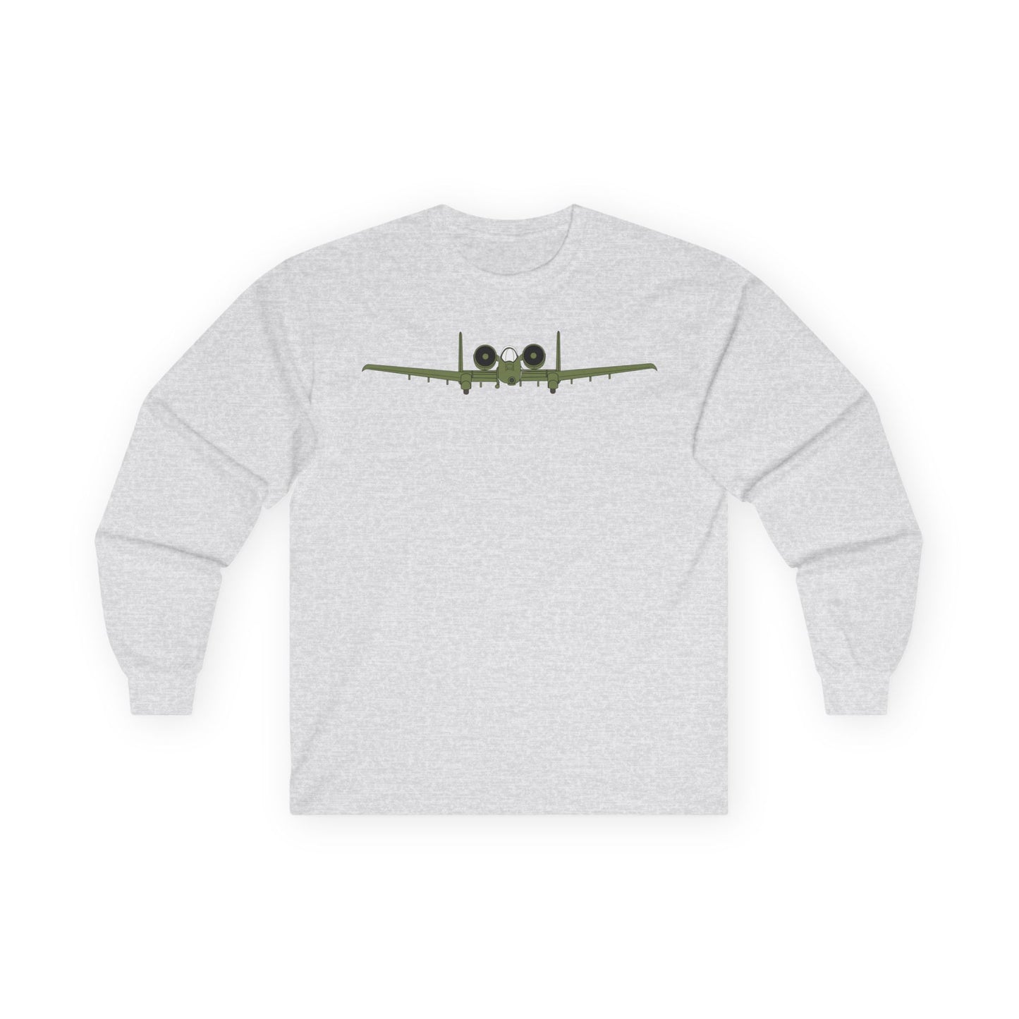 Unisex Ultra Cotton Long Sleeve Tee - Aircraft - USAF - A-10 Thunderbolt II - Front X 300