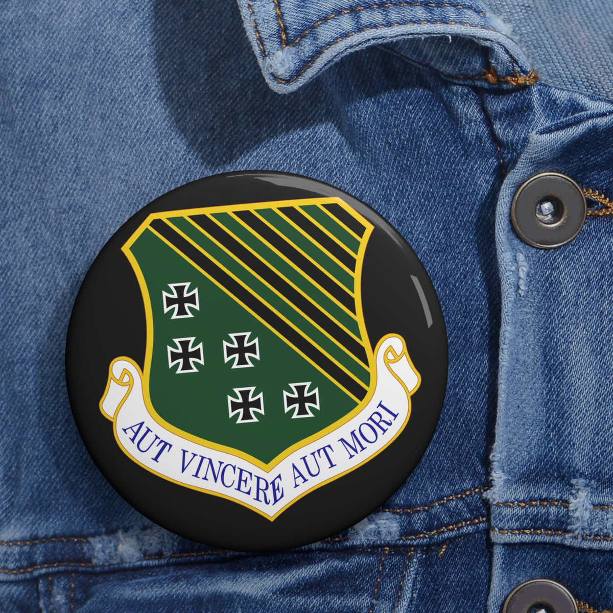Custom Pin Button - USAF - 1st Fighter Wing wo txt