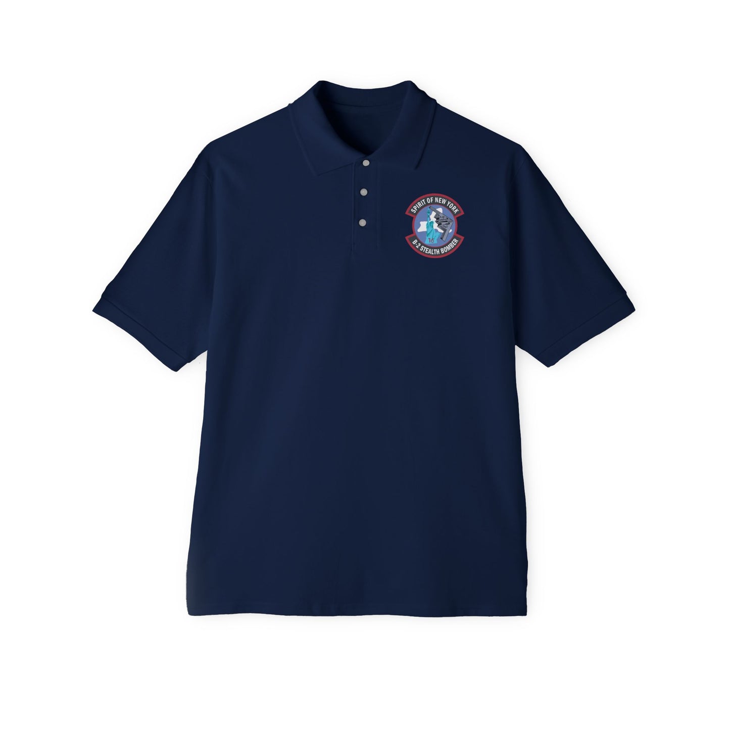 Men's Piqué Polo - USAF - B2 - Spirit of New York - Stealth Bomber wo txt X 300