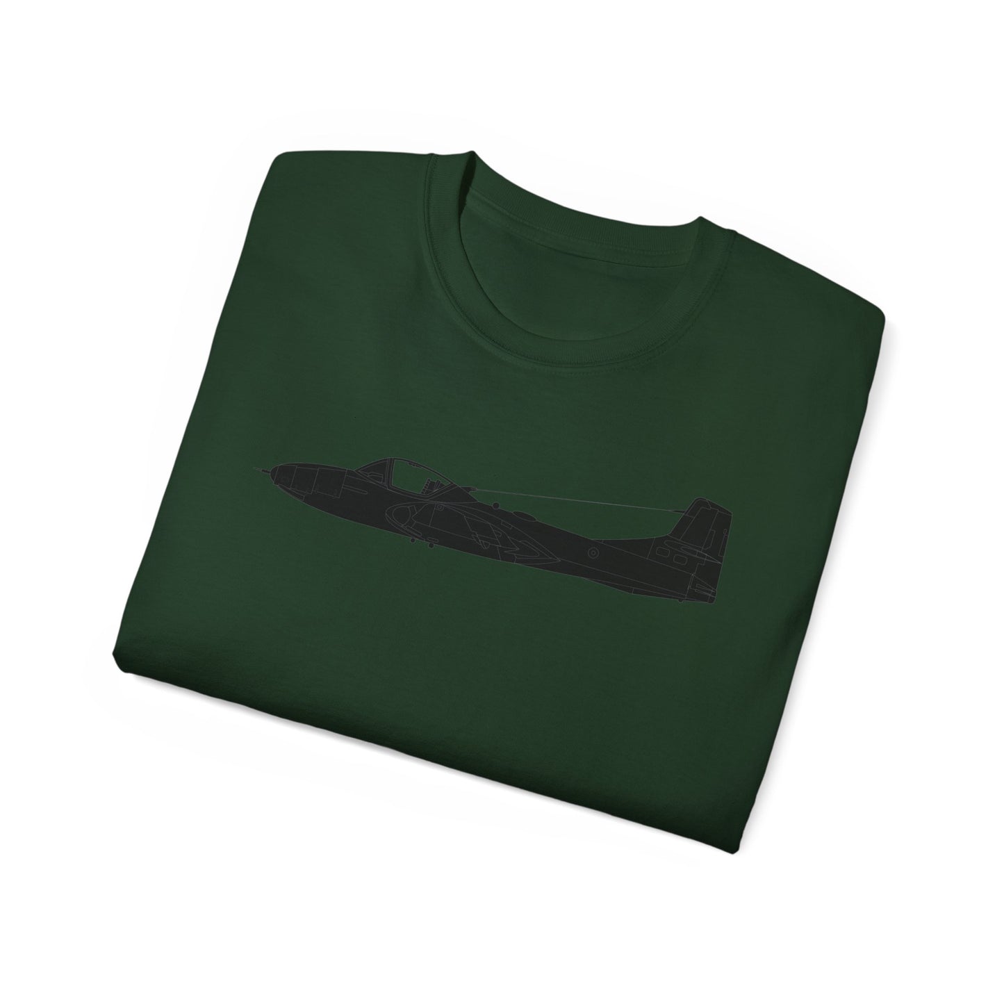 Unisex Ultra Cotton Tee - Aircraft - T-37-Trainer - Top - Black - Metal X 300