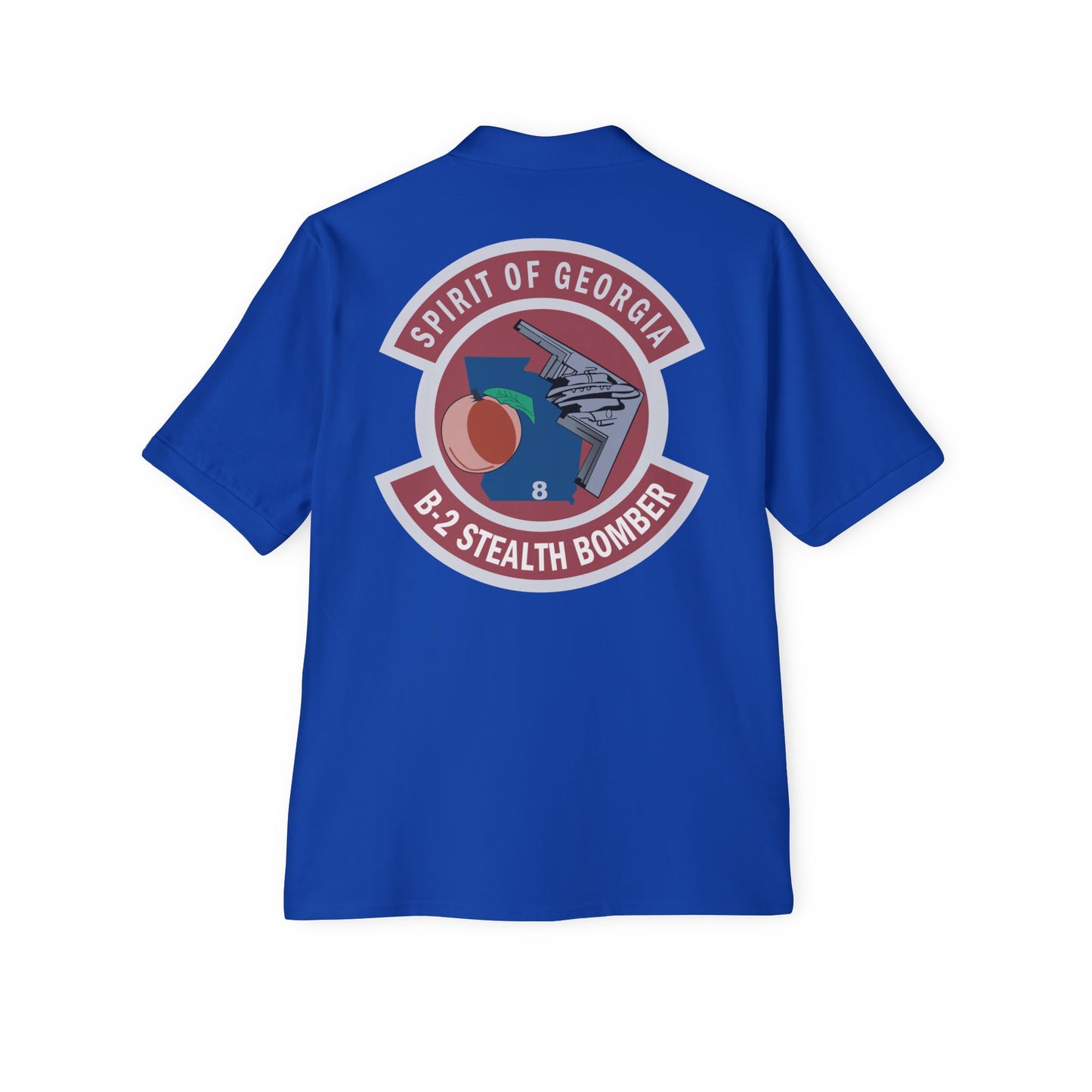 Men's Piqué Polo - USAF - B2 - Spirit of Georgia - Stealth Bomber wo txt X 300