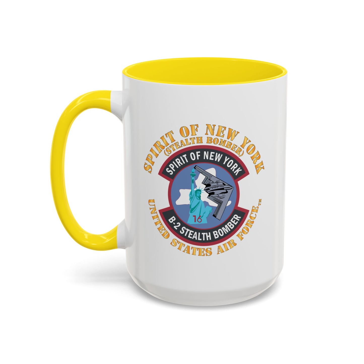 Accent Coffee Mug (11oz & 15oz) - USAF - B2 - Spirit of New York - Stealth Bomber X 300