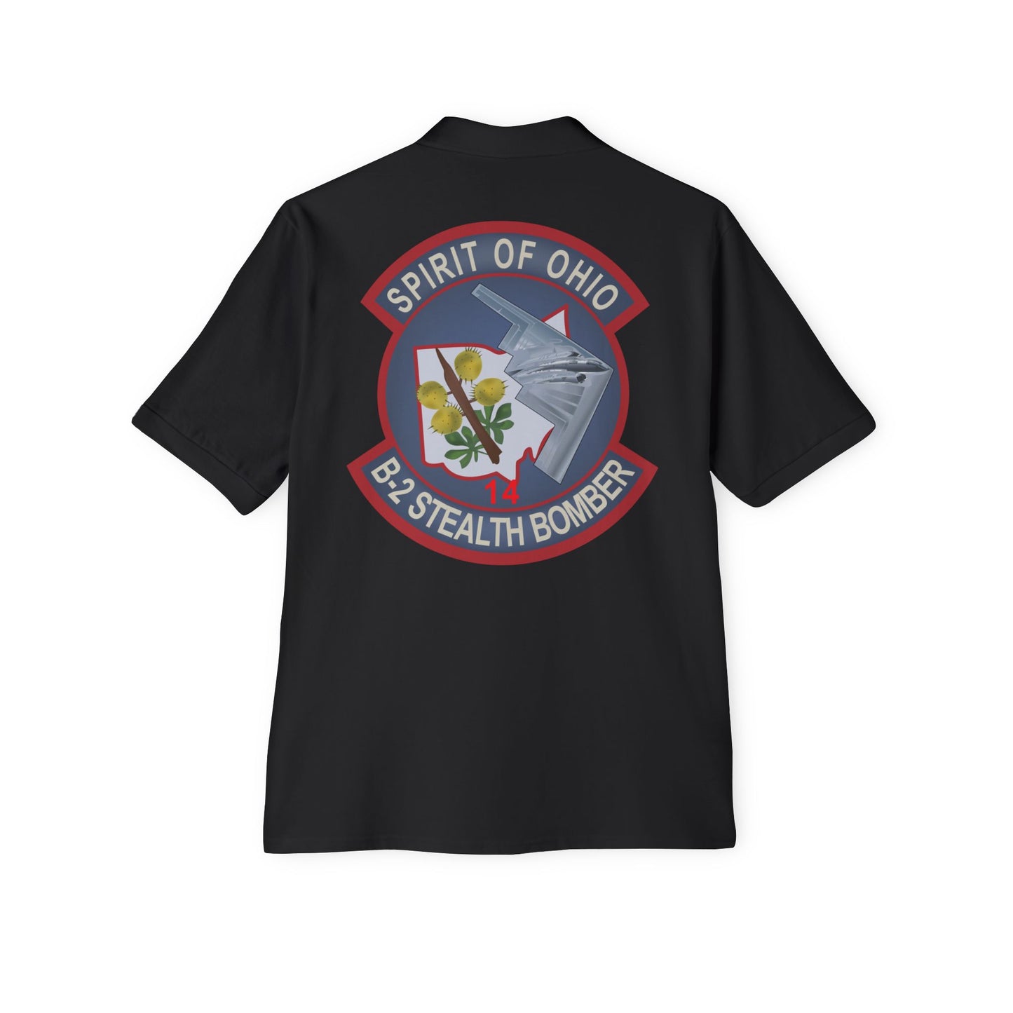Men's Piqué Polo - USAF - B2 - Spirit of Ohio - Stealth Bomber wo txt X 300