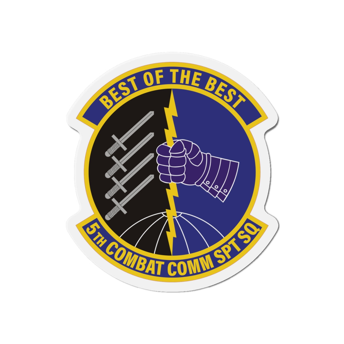 Die-Cut Magnet - USAF - 5th Combat Communications Support Sq wo txt X 300
