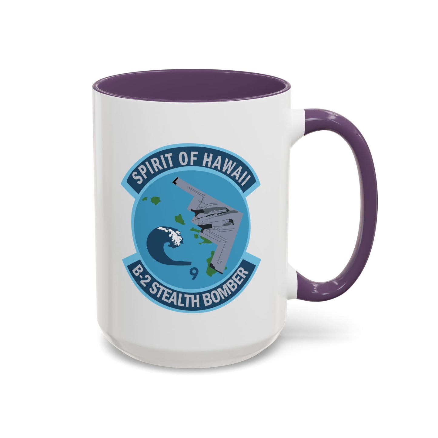 Accent Coffee Mug (11oz & 15oz) - USAF - B2 - Spirit of Hawaii - Stealth Bomber wo txt X 300