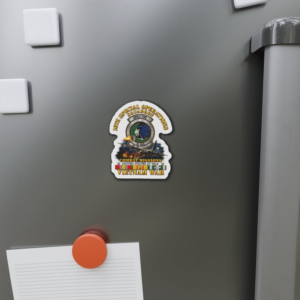 Die-Cut Magnet - SOF - 16th SOS - Combat Missions w VN SVC - 3D - Enhanced