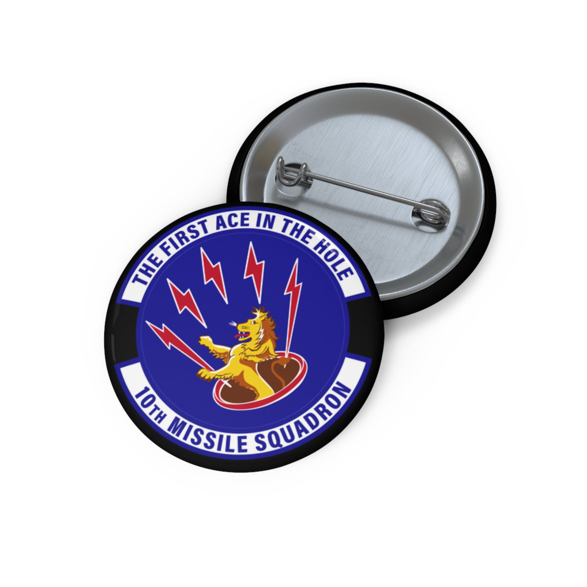 Custom Pin Button - USAF - 10th Missile Squadron wo txt