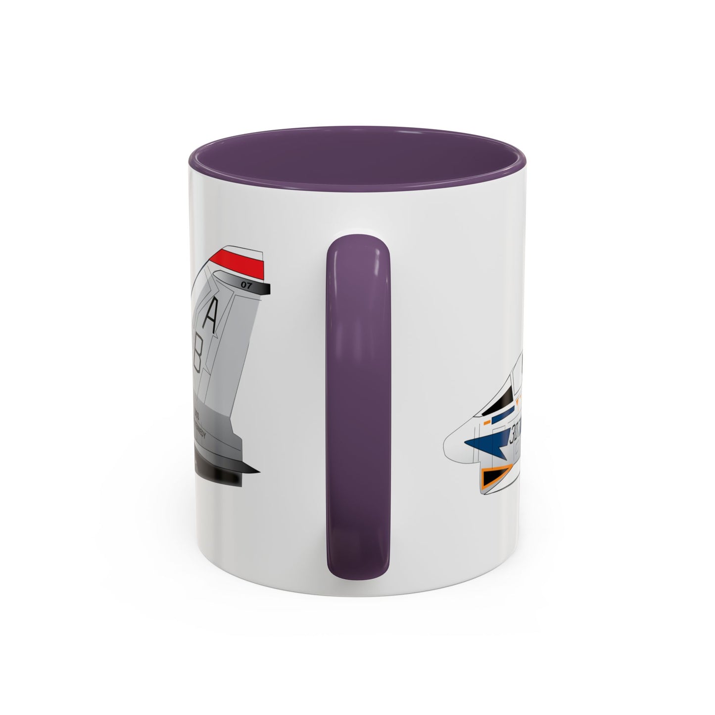 Accent Coffee Mug (11oz & 15oz) - Aircraft - Navy - A-7B Corsair II - Side X 300