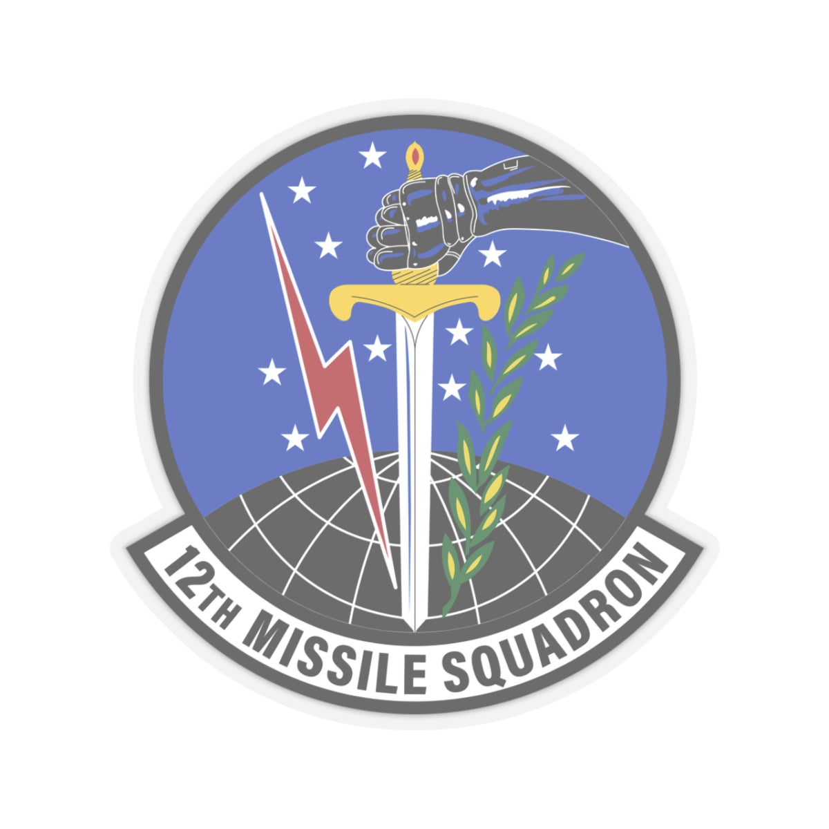 Kiss-Cut Stickers - USAF - 12th Missile Squadron wo txt
