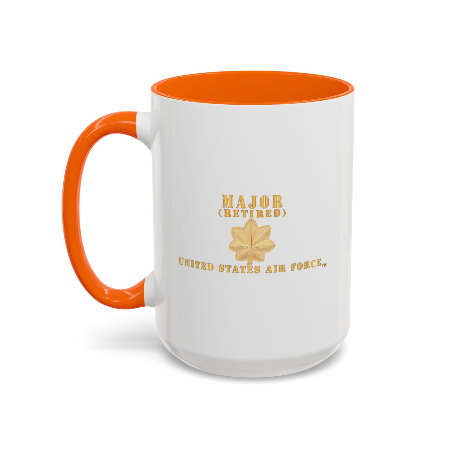 Accent Coffee Mug (11oz & 15oz) - USAF - Major - MAJ - Retired X 300