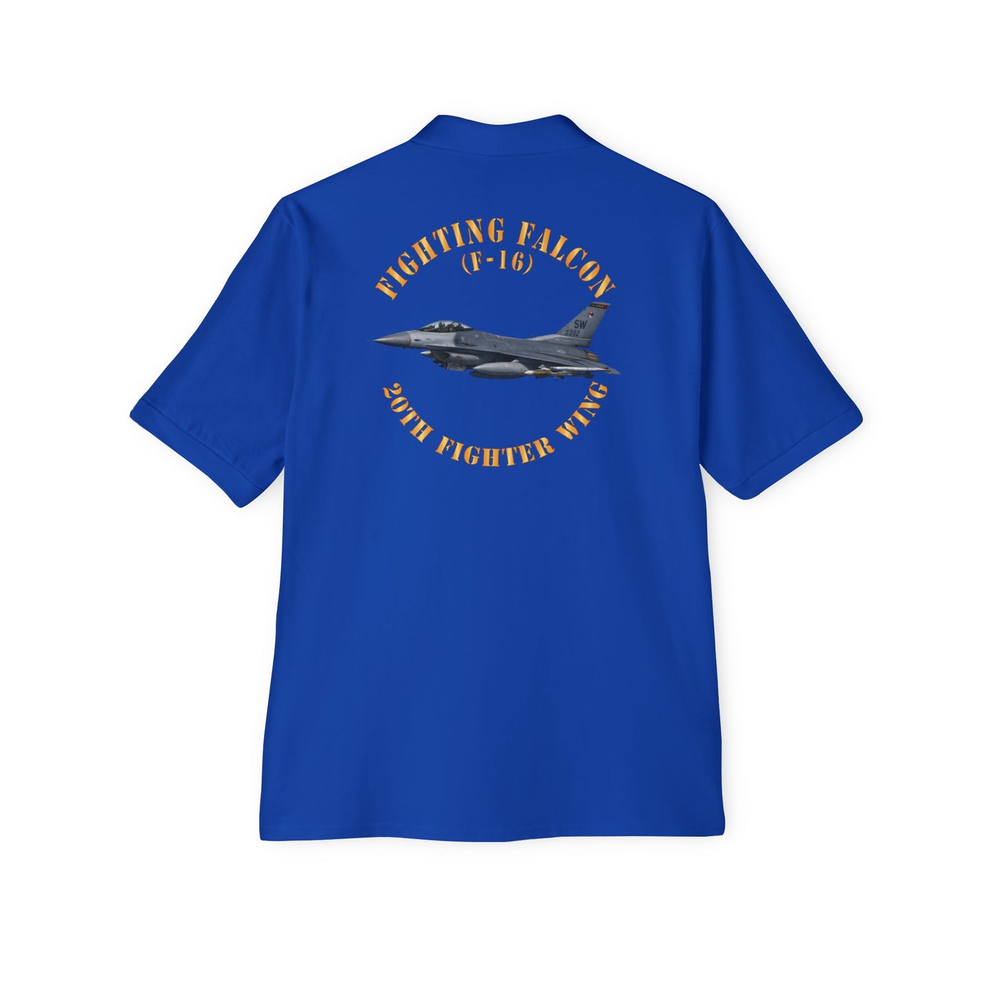 Men's Piqué Polo - USAF - F-16 Fighting Falcon - 20th Fighter Wing X 300