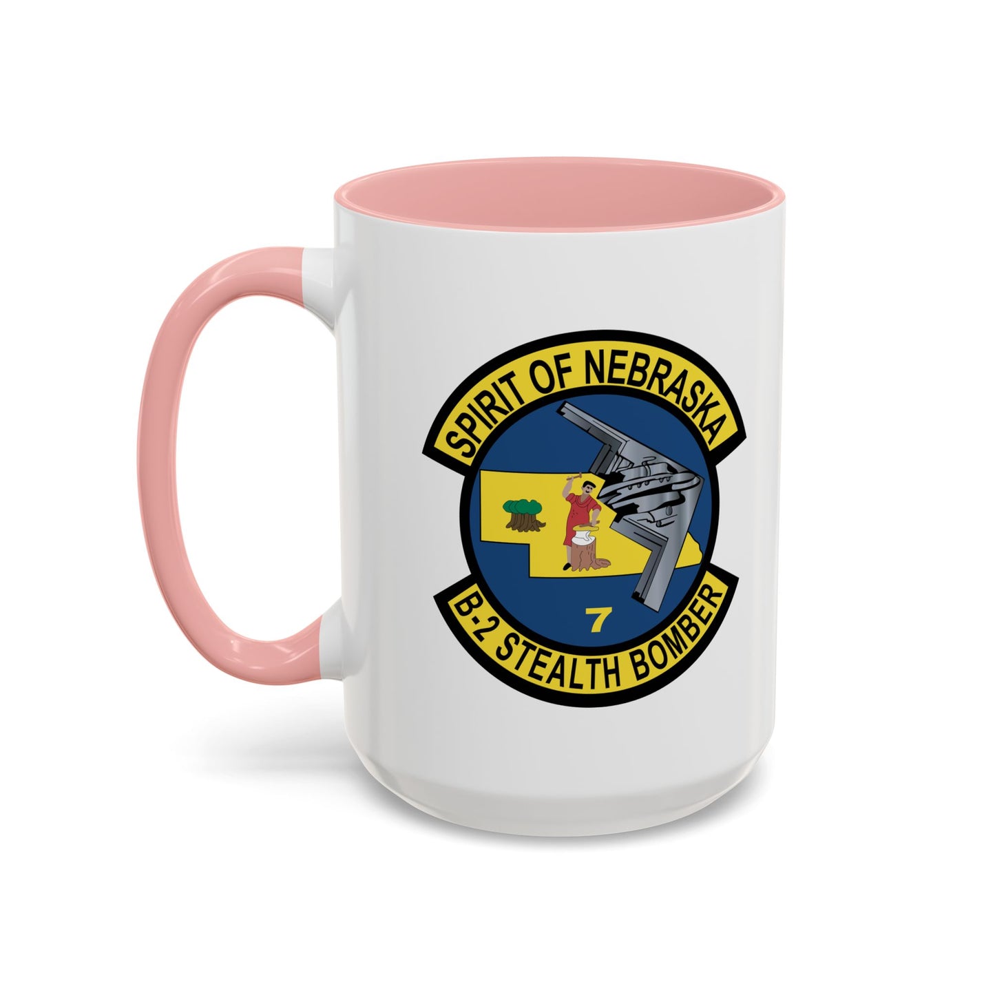 Accent Coffee Mug (11oz & 15oz) - USAF - B2 - Spirit of Nebraska - Stealth Bomber wo txt X 300
