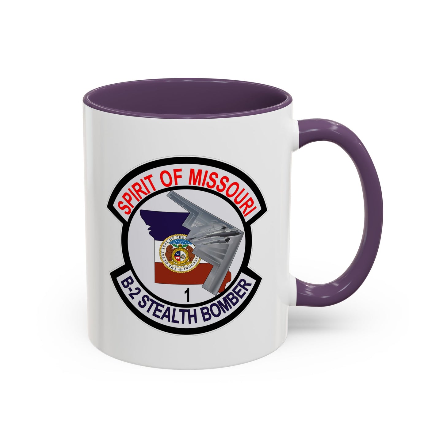 Accent Coffee Mug (11oz & 15oz) - USAF - B2 - Spirit of Missouri - Stealth Bomber wo Txt