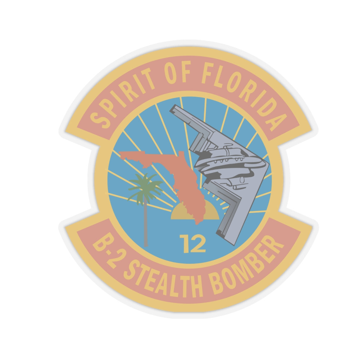 B-2 Spirit of Florida Stealth Bomber Sticker - USAF Kiss-Cut Decal