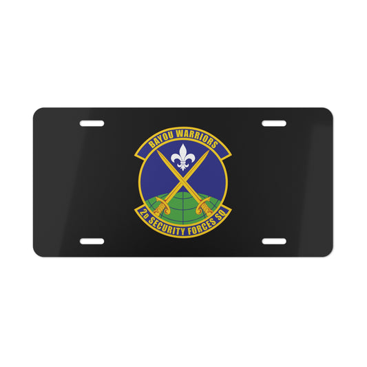 License Plate - USAF - 2nd Security Forces Squadron wo txt