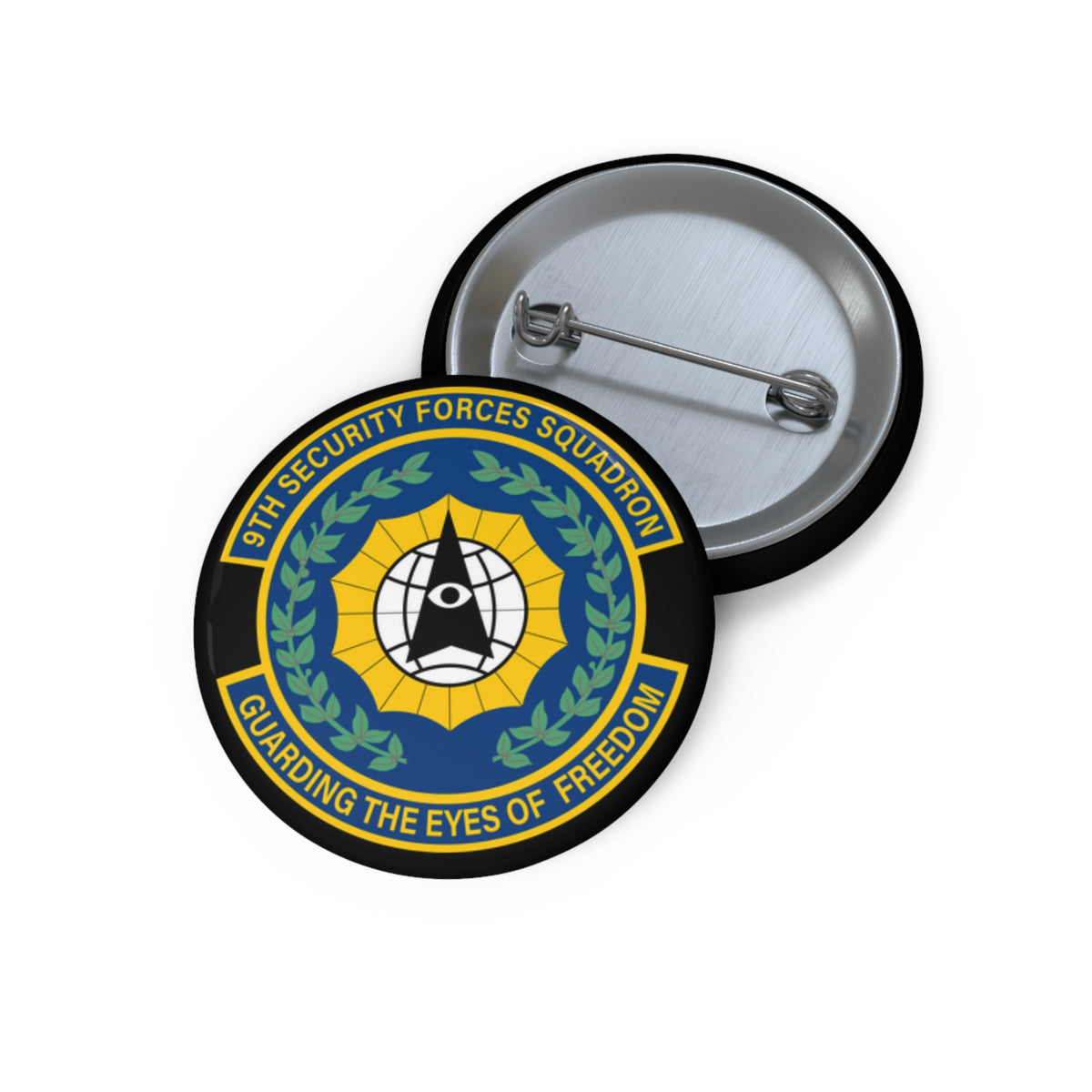 Custom Pin Button - USAF - 9th Security Forces Squadron wo txt X 300