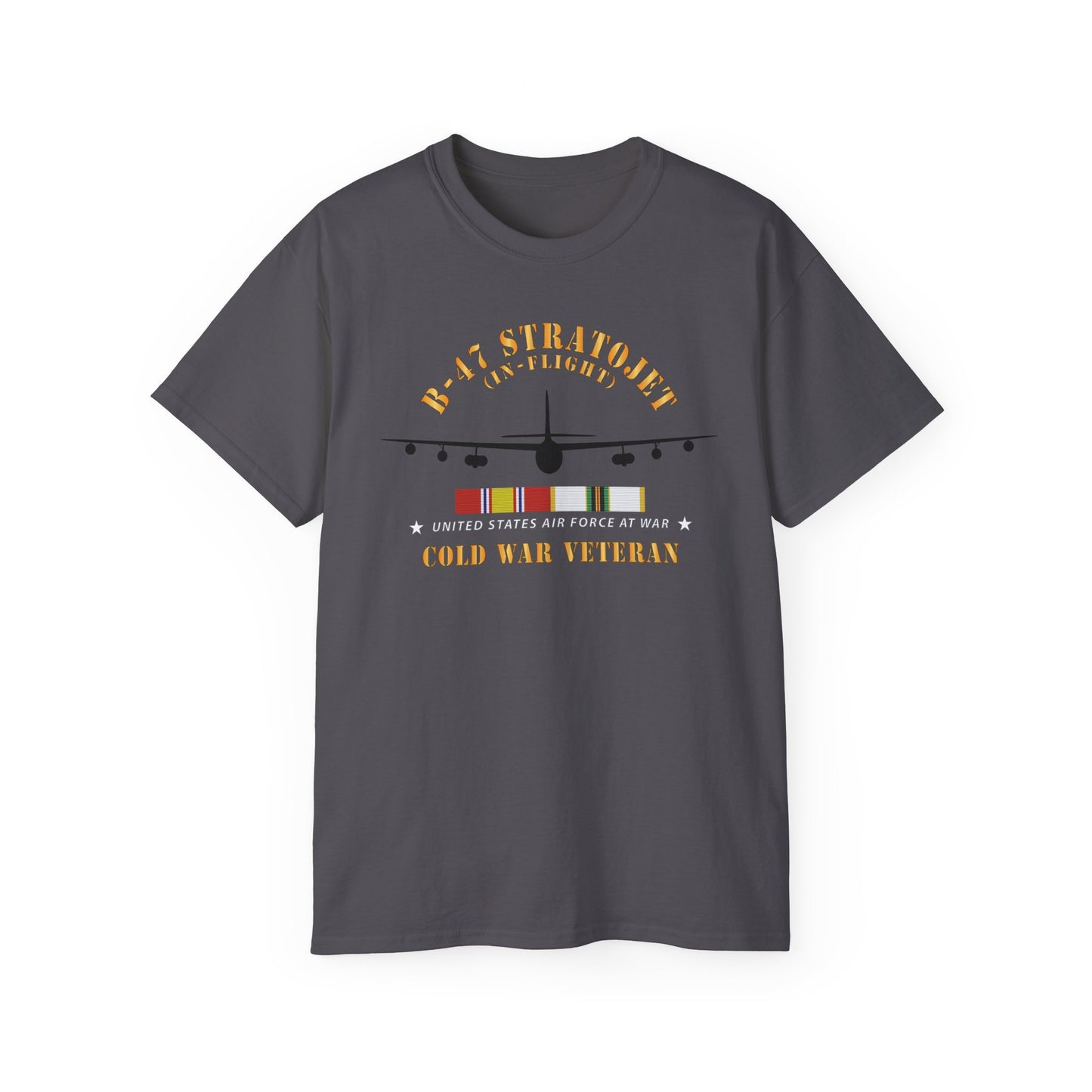 Unisex Ultra Cotton Tee - USAF - B-47 Stratojet - In Flt - Silhouette - Cold War Veteran X 300