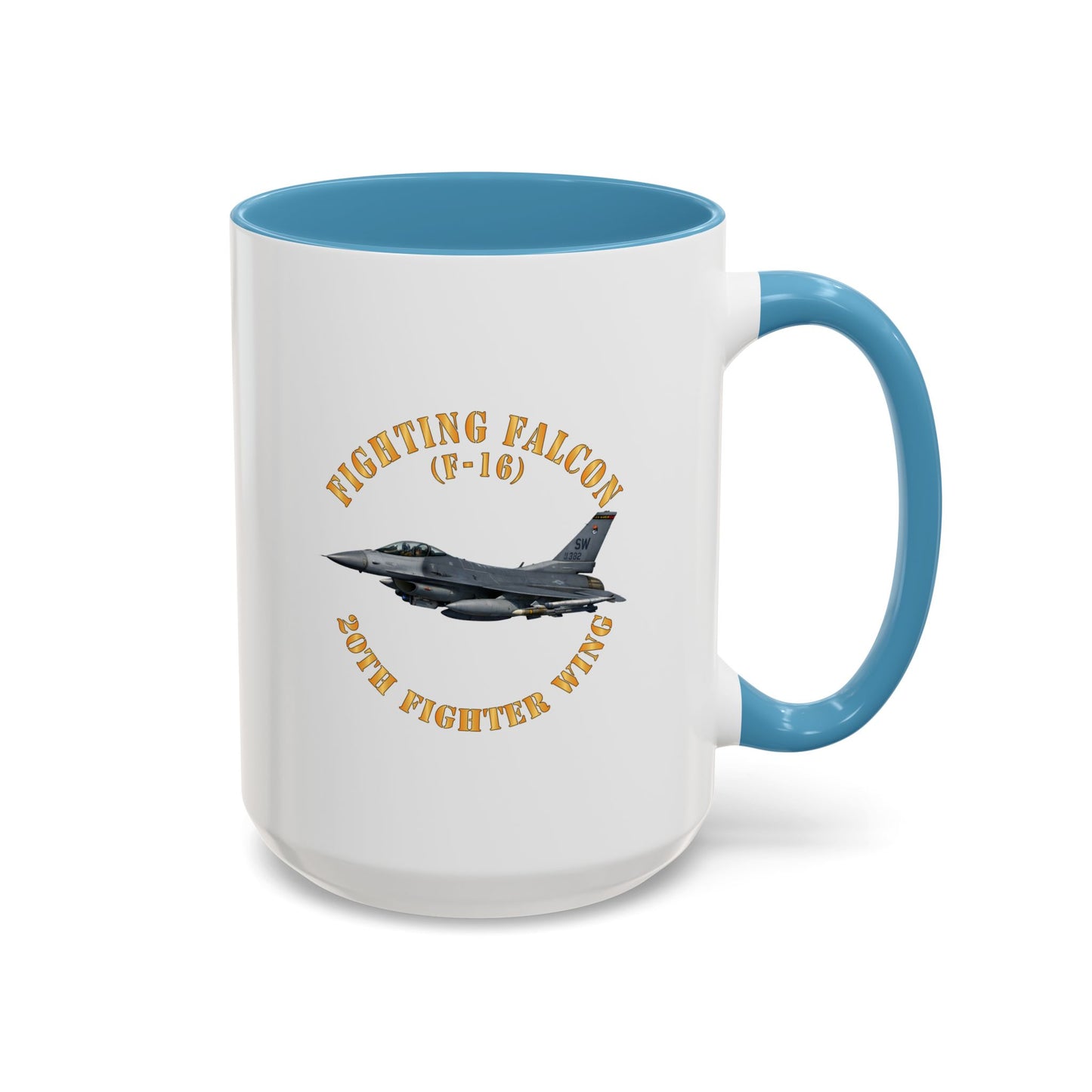 Accent Coffee Mug (11oz & 15oz) - USAF - F-16 Fighting Falcon - 20th Fighter Wing X 300