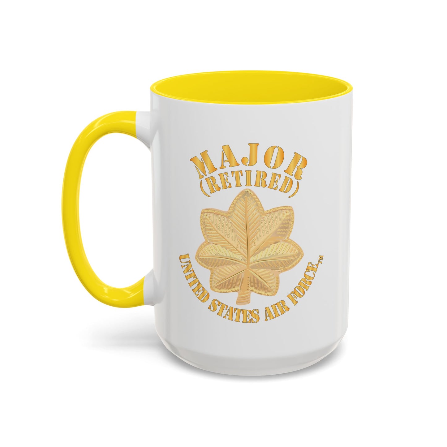 Accent Coffee Mug (11oz & 15oz) - USAF - Major - Retired X 300