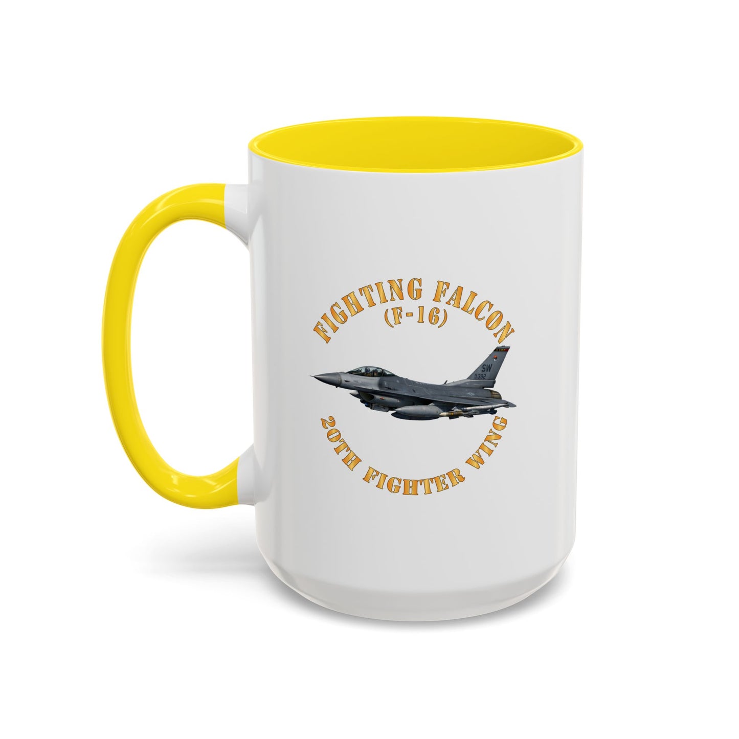 Accent Coffee Mug (11oz & 15oz) - USAF - F-16 Fighting Falcon - 20th Fighter Wing X 300