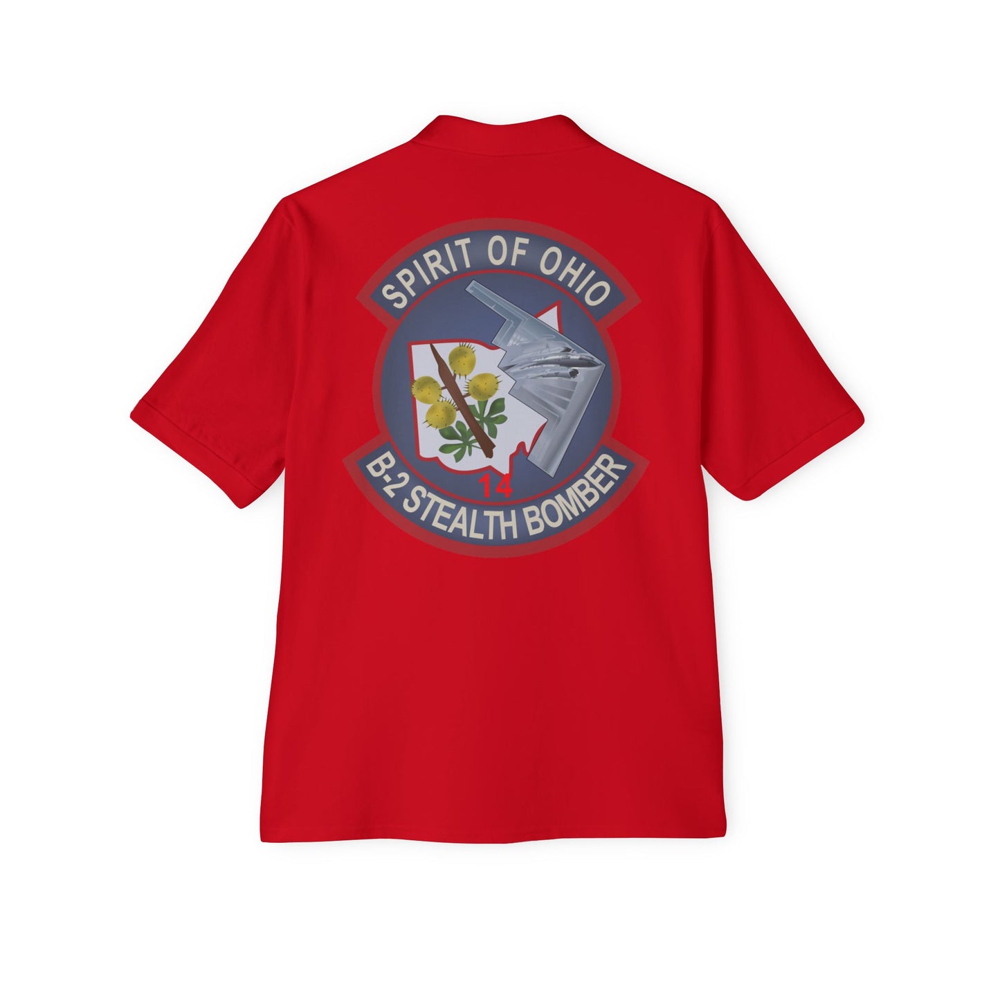 Men's Piqué Polo - USAF - B2 - Spirit of Ohio - Stealth Bomber wo txt X 300