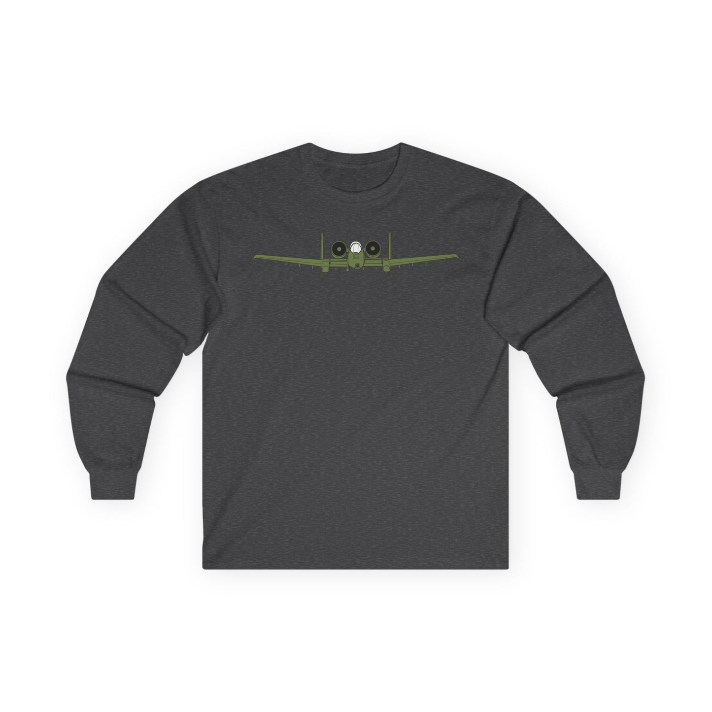Unisex Ultra Cotton Long Sleeve Tee - Aircraft - USAF - A-10 Thunderbolt II - Front X 300