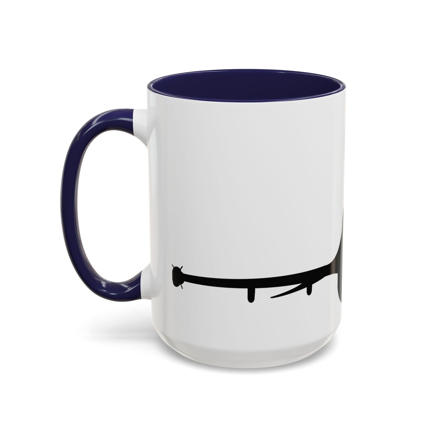 Accent Coffee Mug (11oz & 15oz) - Aircraft - F-16 - Front - Silhouette wo Txt X 300