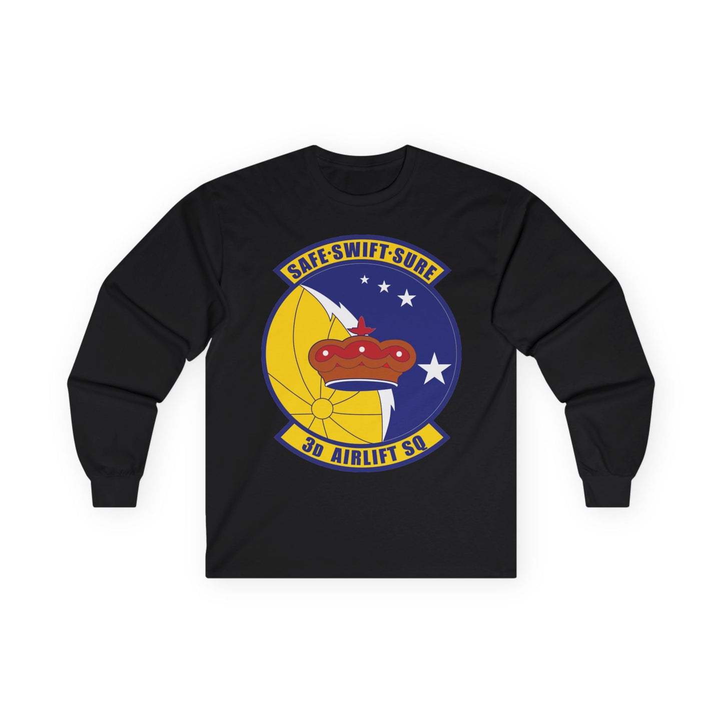 Unisex Ultra Cotton Long Sleeve Tee - USAF - 3rd Airlift Squadron wo txt
