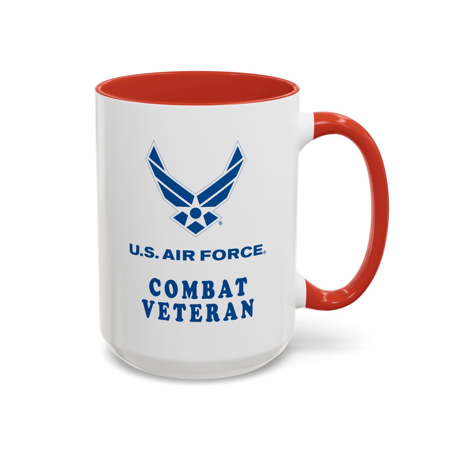Accent Coffee Mug (11oz & 15oz) - USAF - Air Force - Combat Veteran X 300