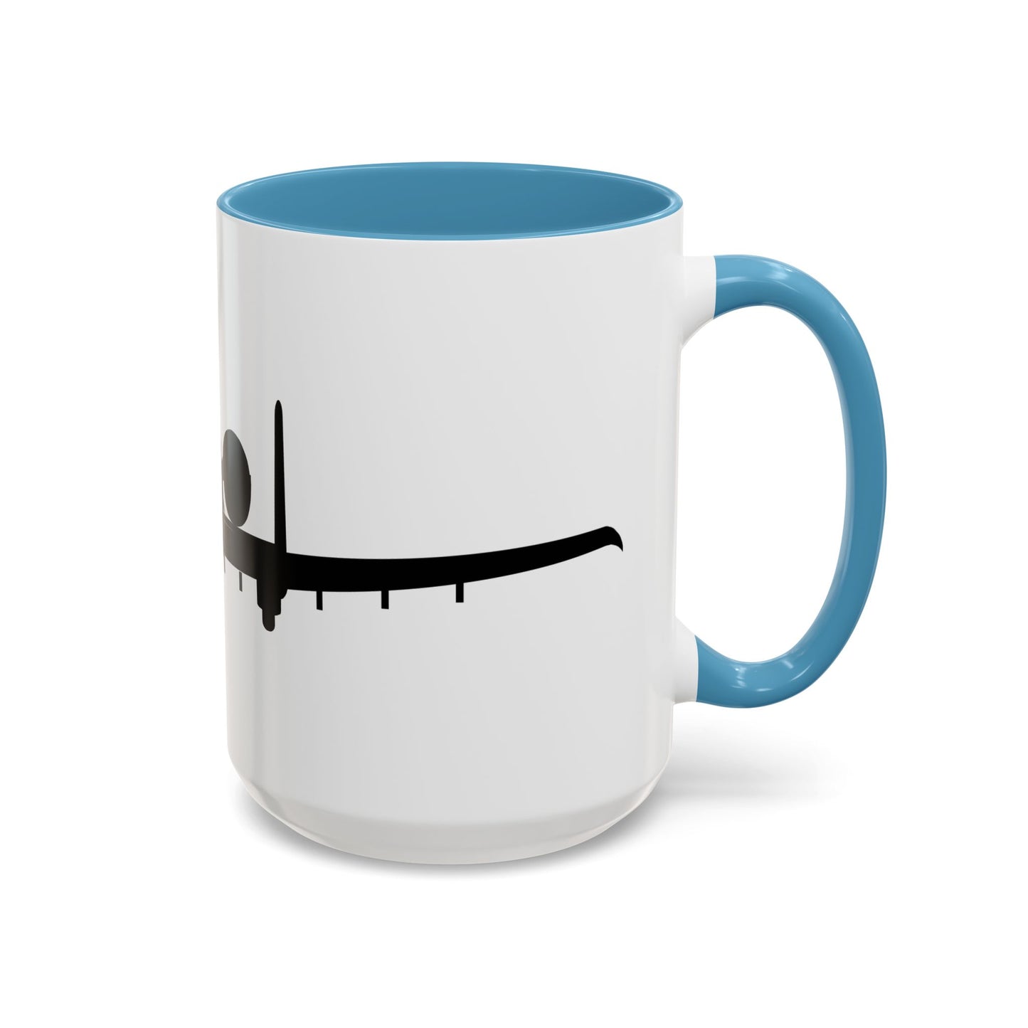 Accent Coffee Mug (11oz & 15oz) - Aircraft - USAF - A-10 Thunderbolt II - Front - Silhouette X 300