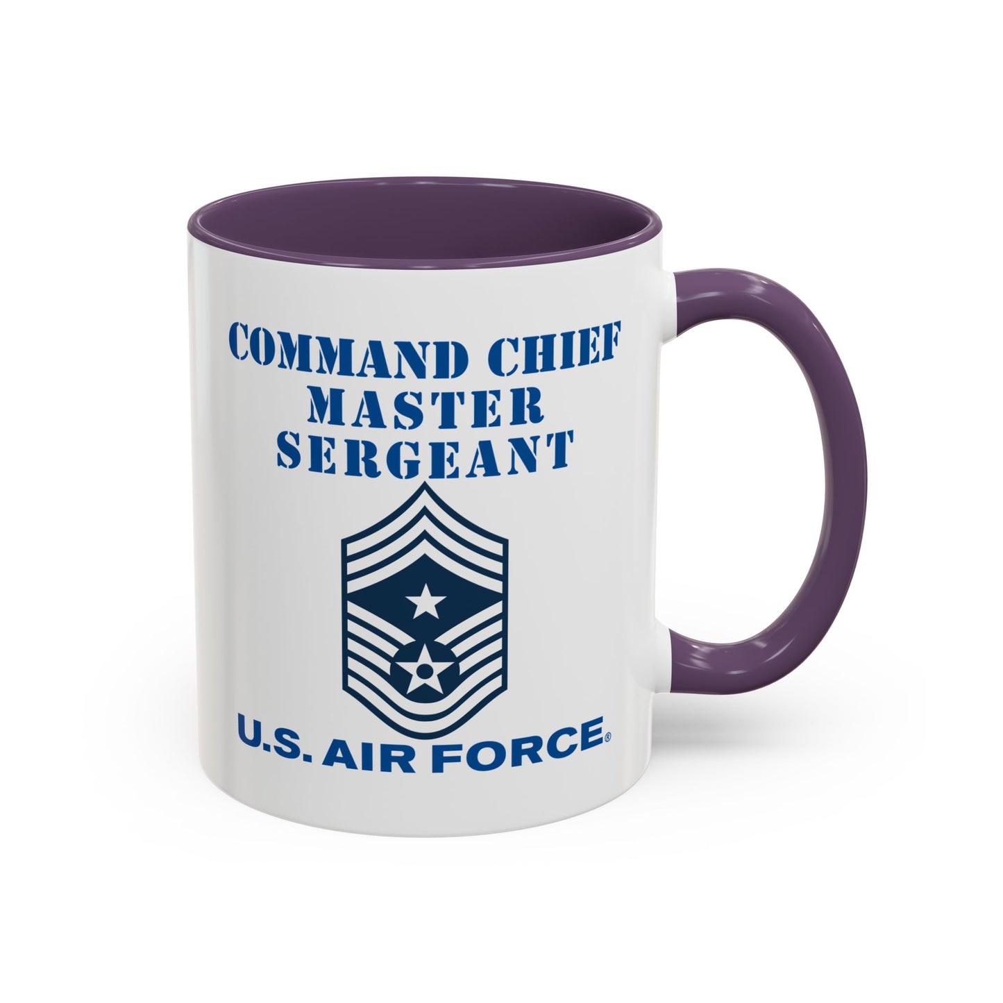Accent Coffee Mug (11oz & 15oz) - USAF - Command Chief Master Sergeant (E9c) - 2020 - US Air Force w Text X 300
