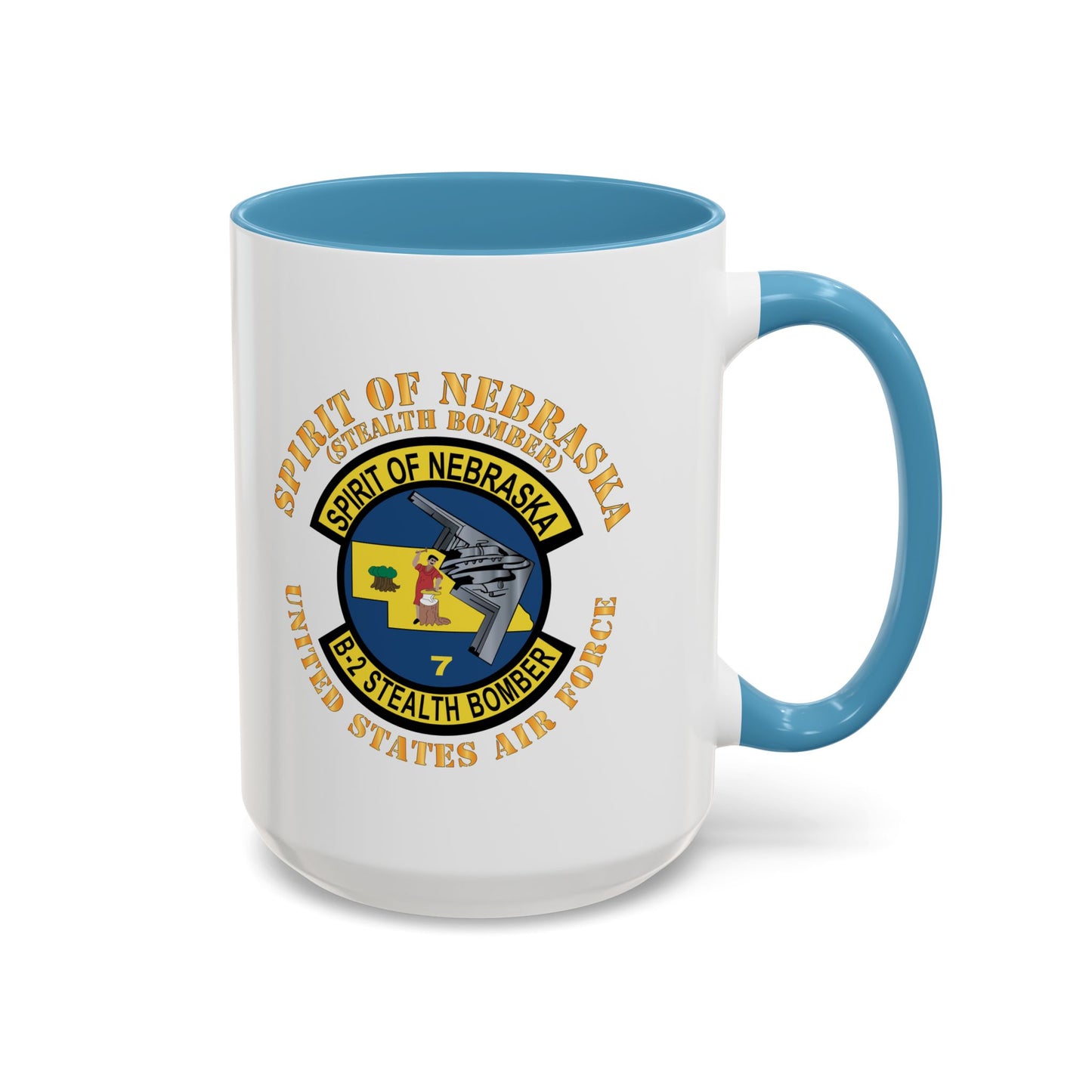 Accent Coffee Mug (11oz & 15oz) - USAF - B2 - Spirit of Nebraska - Stealth Bomber X 300