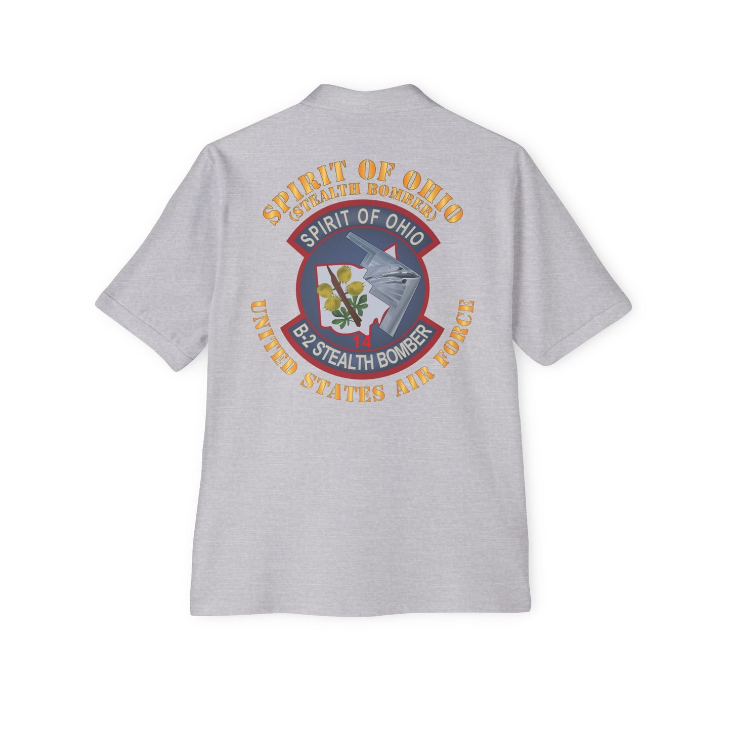 Men's Piqué Polo - USAF - B2 - Spirit of Ohio - Stealth Bomber X 300