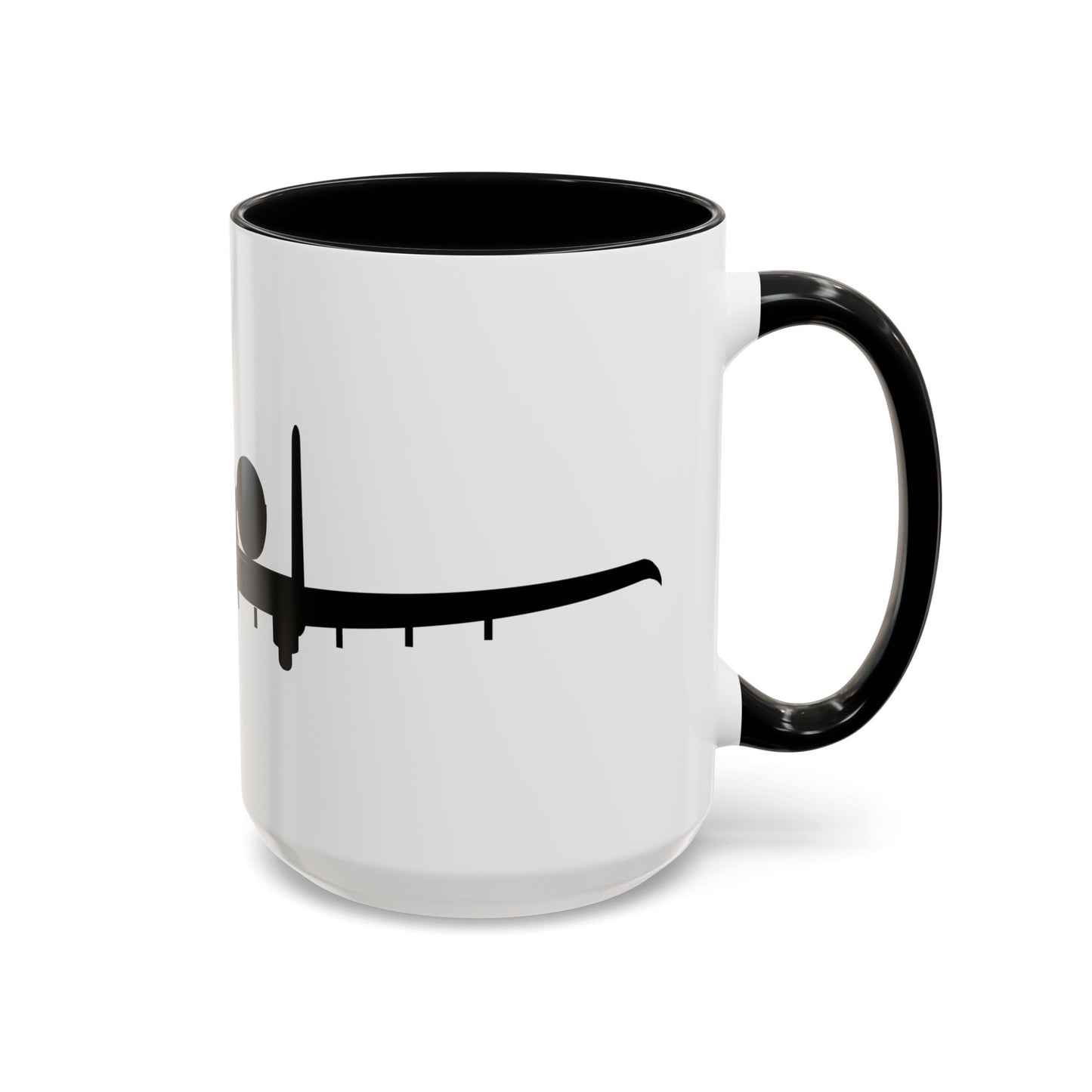Accent Coffee Mug (11oz & 15oz) - Aircraft - USAF - A-10 Thunderbolt II - Front - Silhouette X 300