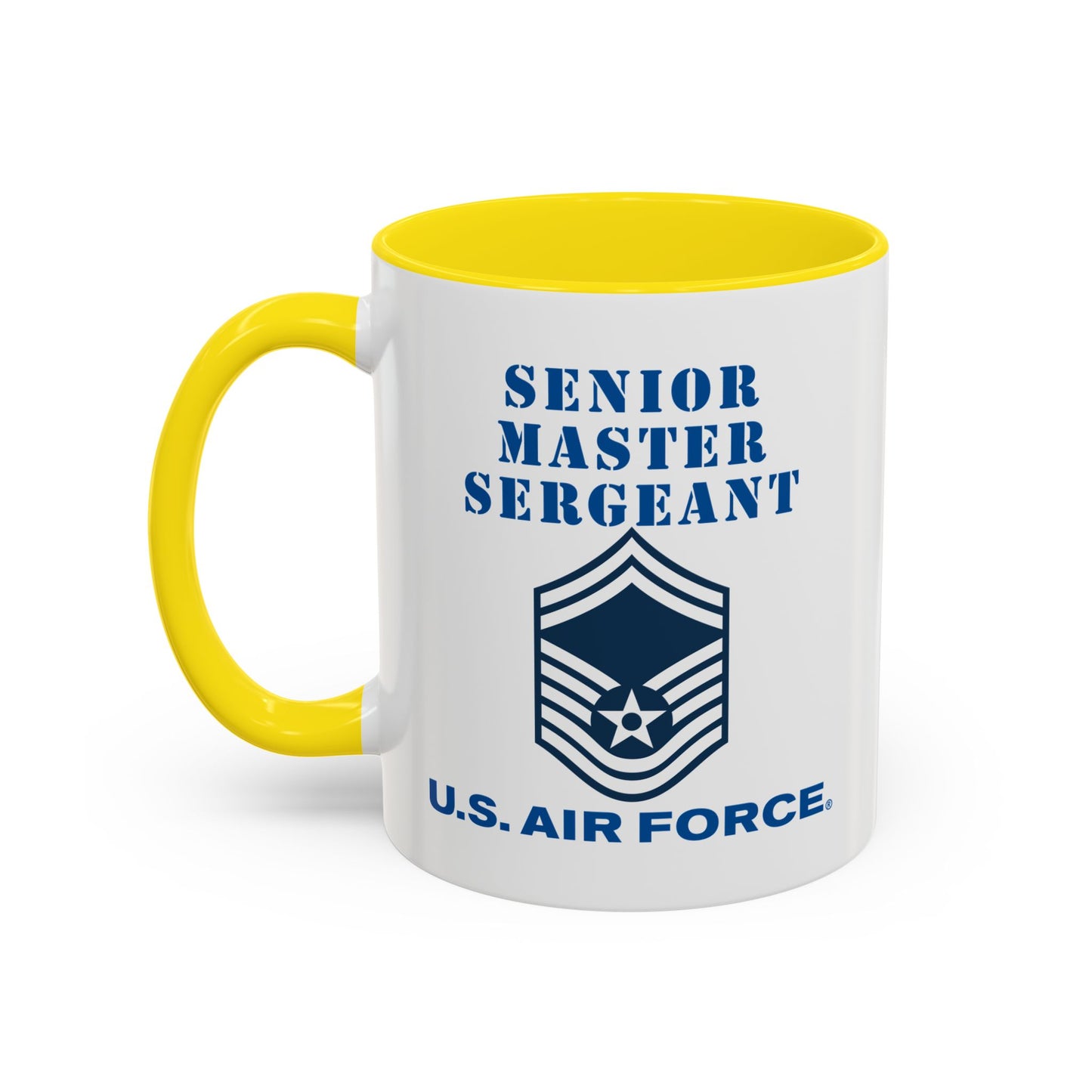 Accent Coffee Mug (11oz & 15oz) - USAF - Senior Master Sergeant (E8a) - 2020 - US Air Force w Text X 300